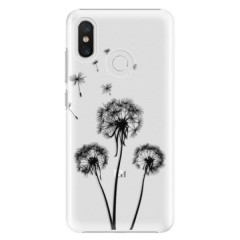 Plastové pouzdro iSaprio - Three Dandelions - black - Xiaomi Mi 8