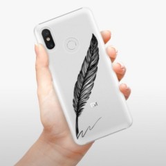 Plastové pouzdro iSaprio - Writing By Feather - black - Xiaomi Mi 8