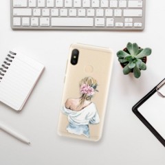 Plastové pouzdro iSaprio - Girl with flowers - Xiaomi Mi A2 Lite