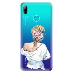 Odolné silikonové pouzdro iSaprio - Girl with flowers - Huawei P Smart 2019