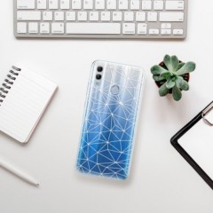 Odolné silikonové pouzdro iSaprio - Abstract Triangles 03 - white - Huawei Honor 10 Lite