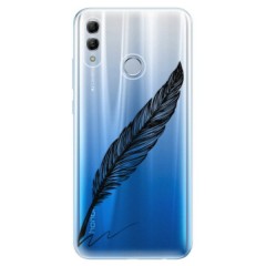 Odolné silikonové pouzdro iSaprio - Writing By Feather - black - Huawei Honor 10 Lite