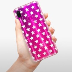 Plastové pouzdro iSaprio - Stars Pattern - white - Xiaomi Redmi Note 7