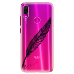 Plastové pouzdro iSaprio - Writing By Feather - black - Xiaomi Redmi Note 7