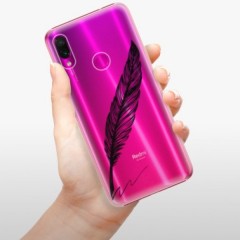 Plastové pouzdro iSaprio - Writing By Feather - black - Xiaomi Redmi Note 7