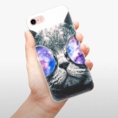 Odolné silikonové pouzdro iSaprio - Galaxy Cat - iPhone 7