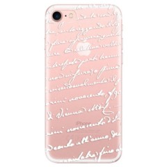 Odolné silikonové pouzdro iSaprio - Handwriting 01 - white - iPhone 7