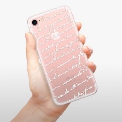 Odolné silikonové pouzdro iSaprio - Handwriting 01 - white - iPhone 7
