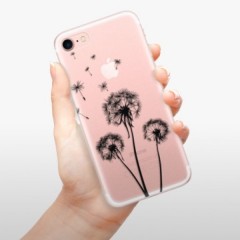 Odolné silikonové pouzdro iSaprio - Three Dandelions - black - iPhone 7