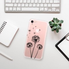 Odolné silikonové pouzdro iSaprio - Three Dandelions - black - iPhone 7