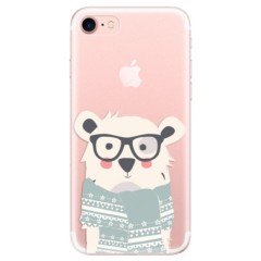 Odolné silikonové pouzdro iSaprio - Bear with Scarf - iPhone 7