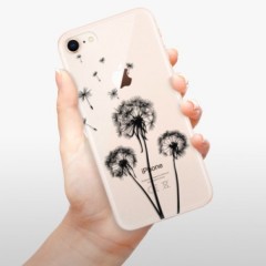 Odolné silikonové pouzdro iSaprio - Three Dandelions - black - iPhone 8