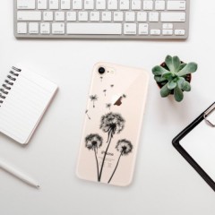 Odolné silikonové pouzdro iSaprio - Three Dandelions - black - iPhone 8