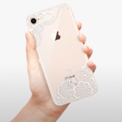 Odolné silikonové pouzdro iSaprio - White Lace 02 - iPhone 8