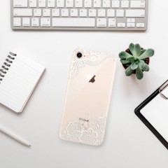 Odolné silikonové pouzdro iSaprio - White Lace 02 - iPhone 8