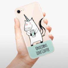 Odolné silikonové pouzdro iSaprio - Unicorns Love Coffee - iPhone 8