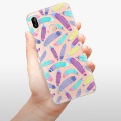Odolné silikonové pouzdro iSaprio - Feather Pattern 01 - Huawei P20 Lite