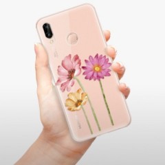 Odolné silikonové pouzdro iSaprio - Three Flowers - Huawei P20 Lite