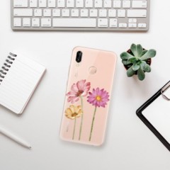 Odolné silikonové pouzdro iSaprio - Three Flowers - Huawei P20 Lite