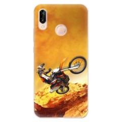 Odolné silikonové pouzdro iSaprio - Motocross - Huawei P20 Lite