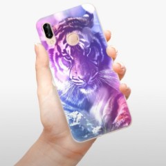 Odolné silikonové pouzdro iSaprio - Purple Tiger - Huawei P20 Lite