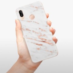 Odolné silikonové pouzdro iSaprio - Rose Gold Marble - Huawei P20 Lite