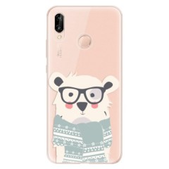 Odolné silikonové pouzdro iSaprio - Bear with Scarf - Huawei P20 Lite