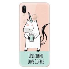 Odolné silikonové pouzdro iSaprio - Unicorns Love Coffee - Huawei P20 Lite