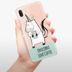 Odolné silikonové pouzdro iSaprio - Unicorns Love Coffee - Huawei P20 Lite