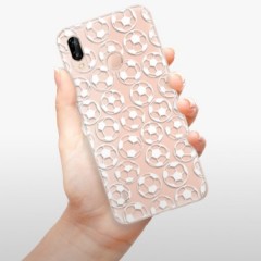Odolné silikonové pouzdro iSaprio - Football pattern - white - Huawei P20 Lite