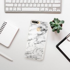 Odolné silikonové pouzdro iSaprio - White Marble 01 - Huawei Y6 Prime 2018