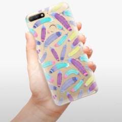 Odolné silikonové pouzdro iSaprio - Feather Pattern 01 - Huawei Y6 Prime 2018