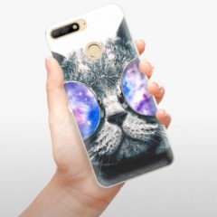 Odolné silikonové pouzdro iSaprio - Galaxy Cat - Huawei Y6 Prime 2018