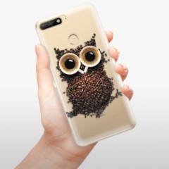 Odolné silikonové pouzdro iSaprio - Owl And Coffee - Huawei Y6 Prime 2018