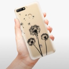 Odolné silikonové pouzdro iSaprio - Three Dandelions - black - Huawei Y6 Prime 2018