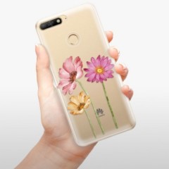 Odolné silikonové pouzdro iSaprio - Three Flowers - Huawei Y6 Prime 2018