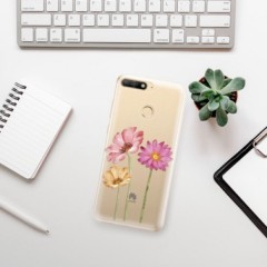 Odolné silikonové pouzdro iSaprio - Three Flowers - Huawei Y6 Prime 2018