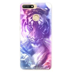 Odolné silikonové pouzdro iSaprio - Purple Tiger - Huawei Y6 Prime 2018