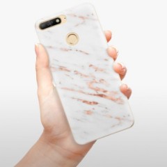 Odolné silikonové pouzdro iSaprio - Rose Gold Marble - Huawei Y6 Prime 2018