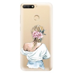 Odolné silikonové pouzdro iSaprio - Girl with flowers - Huawei Y6 Prime 2018
