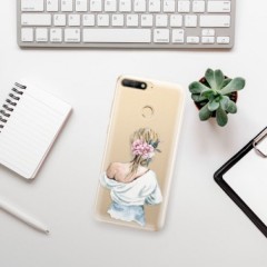Odolné silikonové pouzdro iSaprio - Girl with flowers - Huawei Y6 Prime 2018