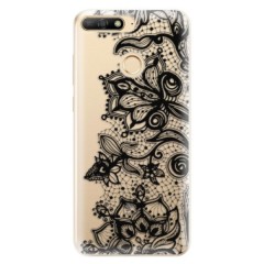 Odolné silikonové pouzdro iSaprio - Black Lace - Huawei Y6 Prime 2018