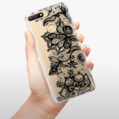 Odolné silikonové pouzdro iSaprio - Black Lace - Huawei Y6 Prime 2018