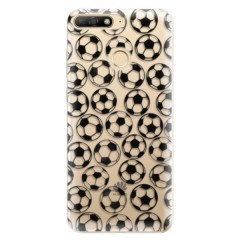 Odolné silikonové pouzdro iSaprio - Football pattern - black - Huawei Y6 Prime 2018