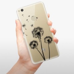 Odolné silikonové pouzdro iSaprio - Three Dandelions - black - Huawei P9 Lite 2017