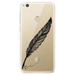 Odolné silikonové pouzdro iSaprio - Writing By Feather - black - Huawei P9 Lite 2017