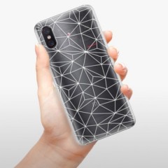 Plastové pouzdro iSaprio - Abstract Triangles 03 - white - Xiaomi Mi 8 Pro