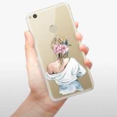 Odolné silikonové pouzdro iSaprio - Girl with flowers - Huawei P9 Lite 2017