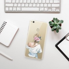 Odolné silikonové pouzdro iSaprio - Girl with flowers - Huawei P9 Lite 2017