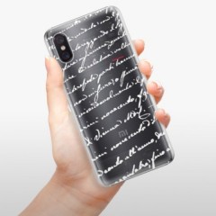 Plastové pouzdro iSaprio - Handwriting 01 - white - Xiaomi Mi 8 Pro